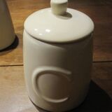 Ceramic pots with lid, coffee and tea