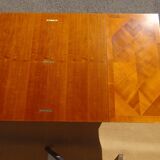 Coffee table, rises and opens, inspired by Albert Ducrot.