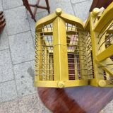 Vintage antique wood and metal bird cage