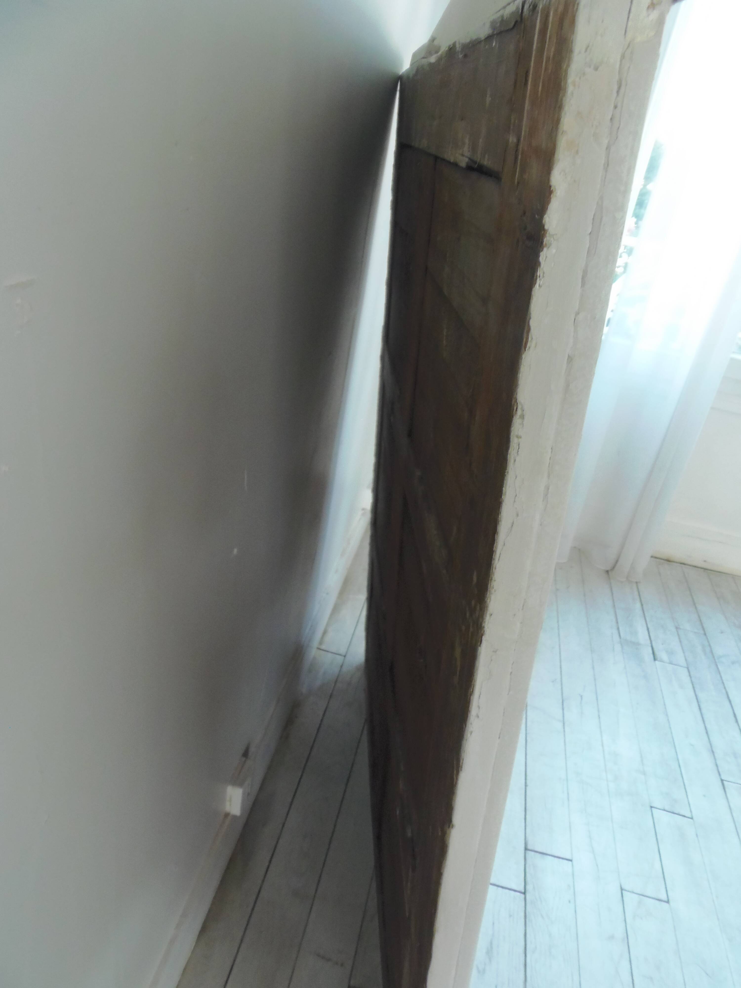 Antique trumeau mirror with pearl grey and powdered white patina