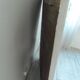 Antique trumeau mirror with pearl grey and powdered white patina