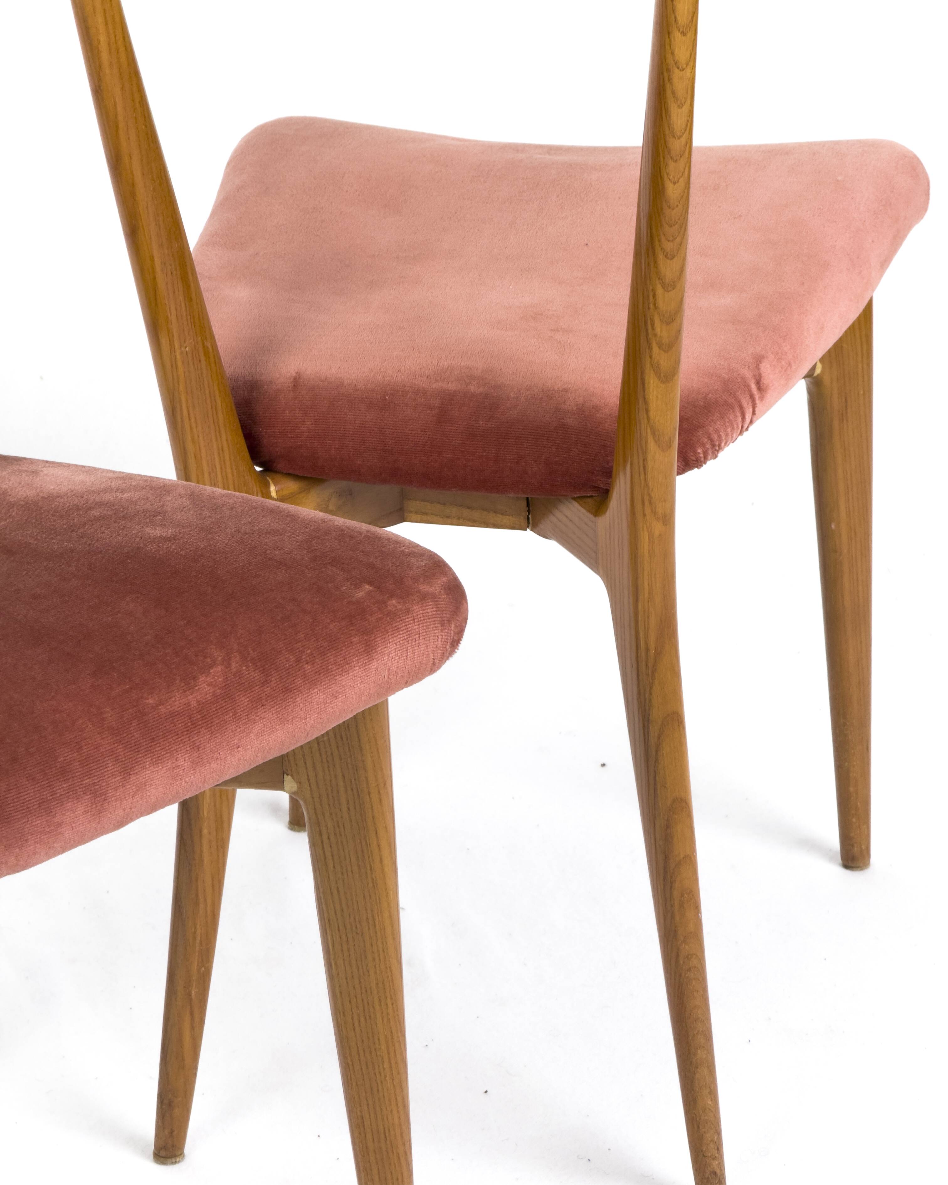 Set of 6 vintage dining chairs by Ico Parisi for Ariberto Colombo, Cantù