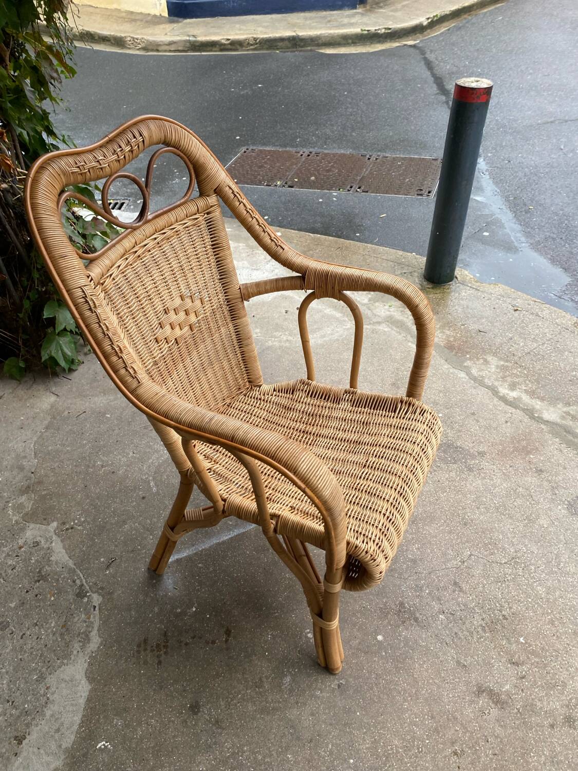 Rattan armchair