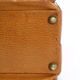 Set three vintage leather suitcases