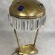 Large Jugendstil desk lamp with crystals