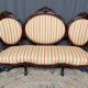 Antique baroque canapé. Mahogany, carved.