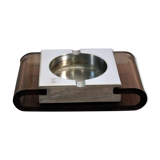 Ashtray plexiglas & steel design 1970