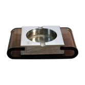 Ashtray plexiglas & steel design 1970