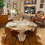 Octagonal travertine table 1970