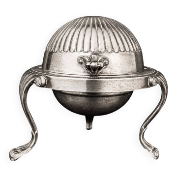 Silver butter dish