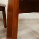 70's brutalist dining chairs in oak with bouclé fabric