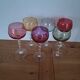6 verres Arlequin en verre soufflé, années 60