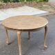 Extendable round Louis XV dining table, renovated in raw wood, 20th century, 200cm