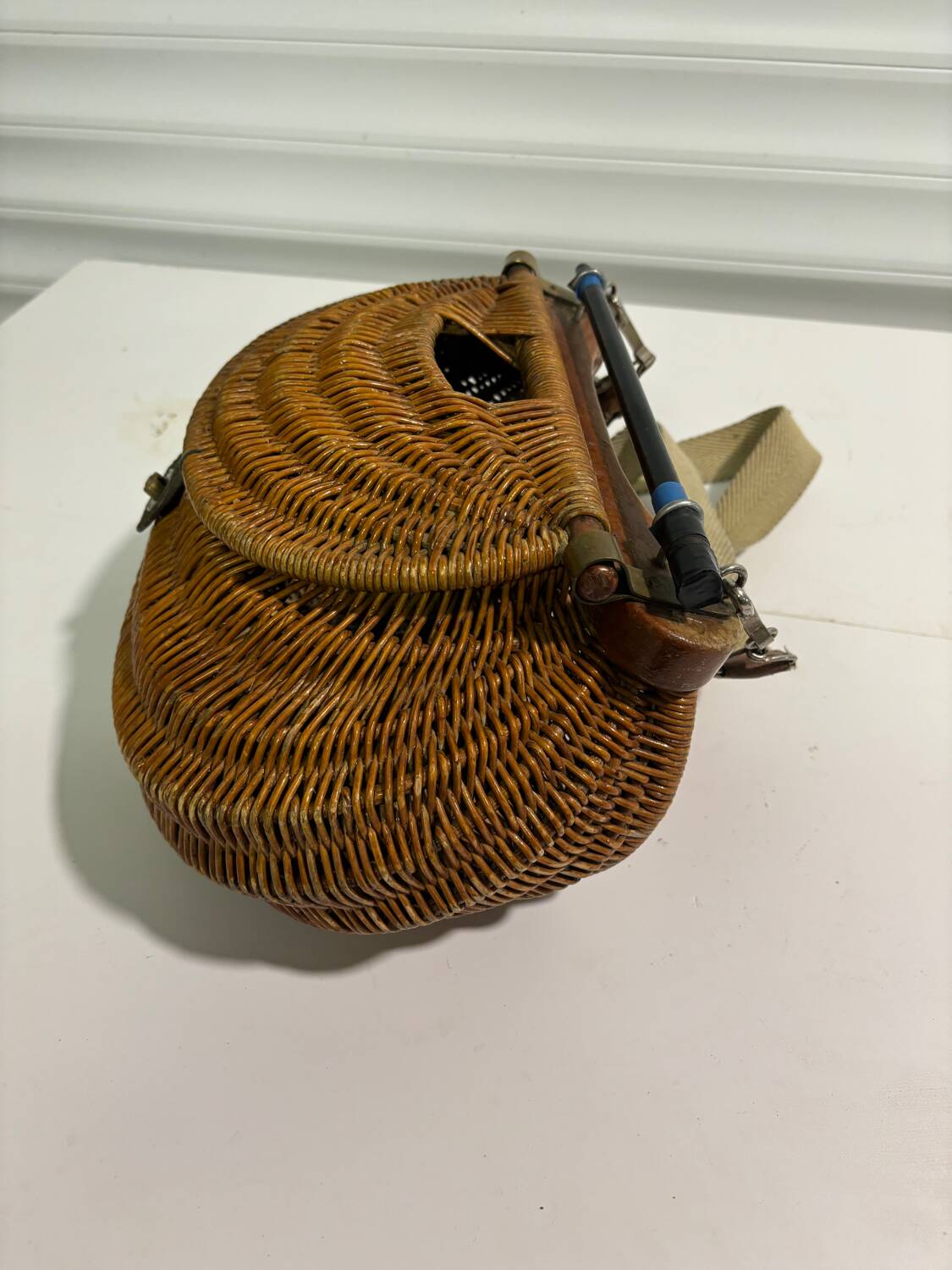 Fisherman's wicker basket