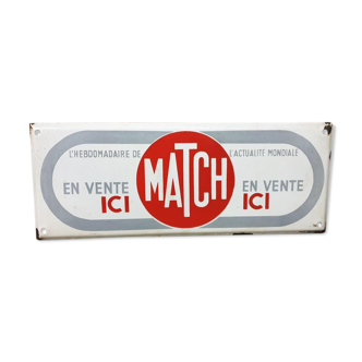 Enamelled plate paris match