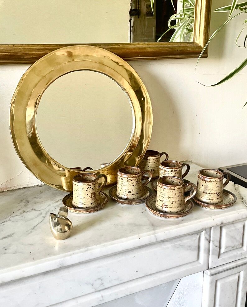 Set of 6 cups in pyrity