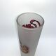 Vase glass scroll painted and gilded floral decoration art nouveau inspiration
