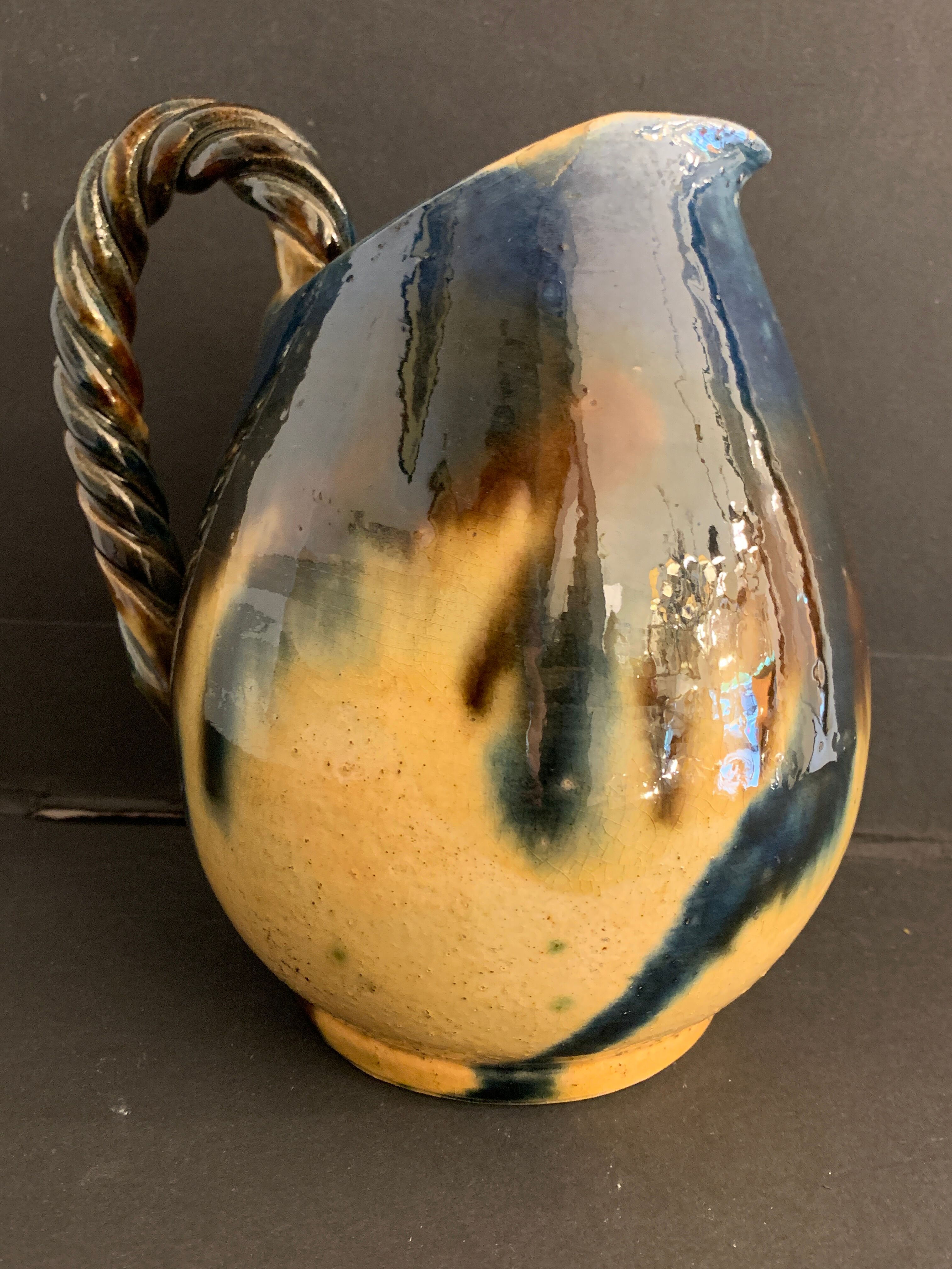Ceramic pitcher, FPP Vallauris, 1960