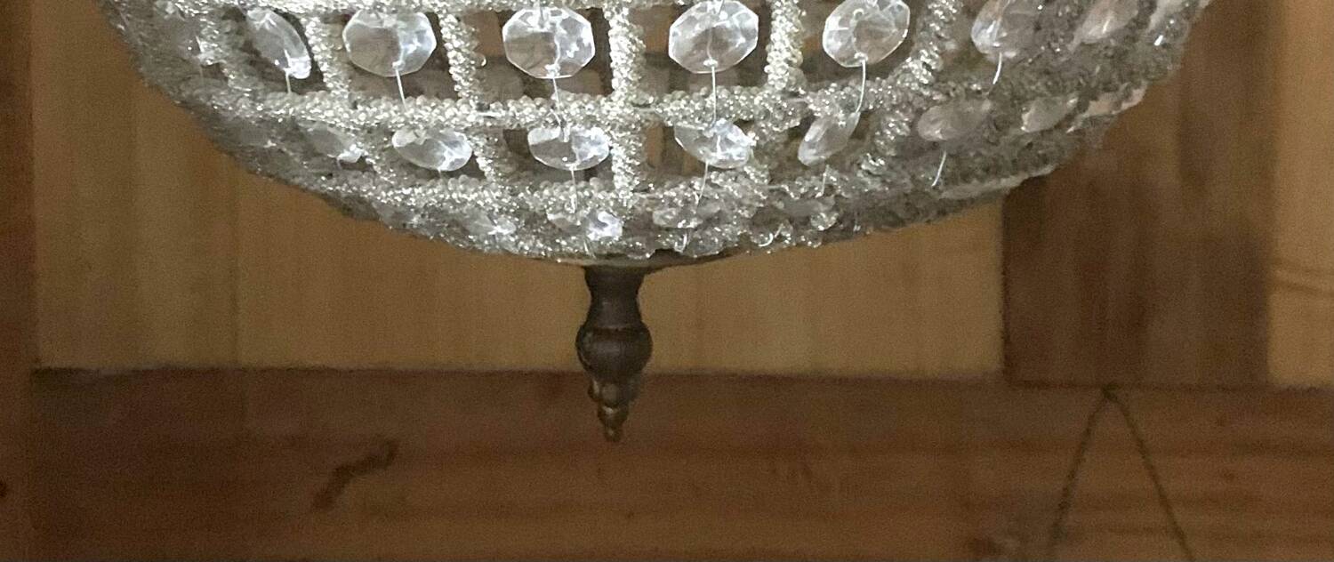 Antique crystal chandelier