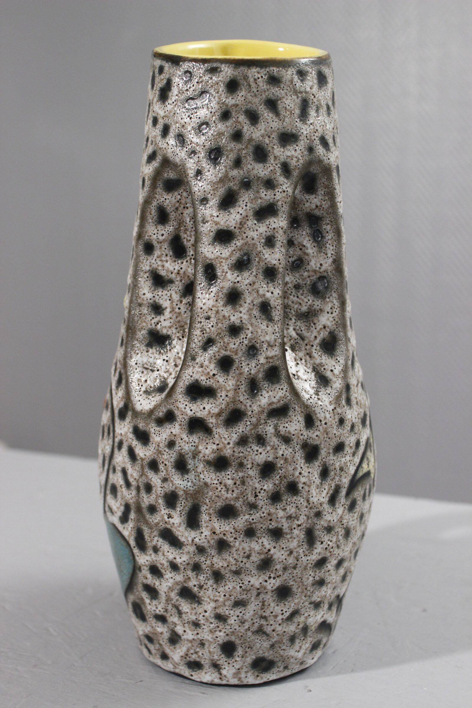 Marius Bessone in Vallauris large free-form vase with abstract decoration 1950s