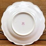 Ancien plat rond creux Gien modèle Paysage rose 1938/1960