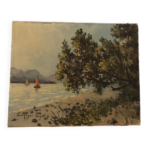 Peinture Huile sur toile- - roger