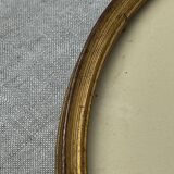 Old oval shaped wooden frame