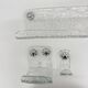 Set of Grohe ice glass bathroom set towel hanger, soap tray and plateau