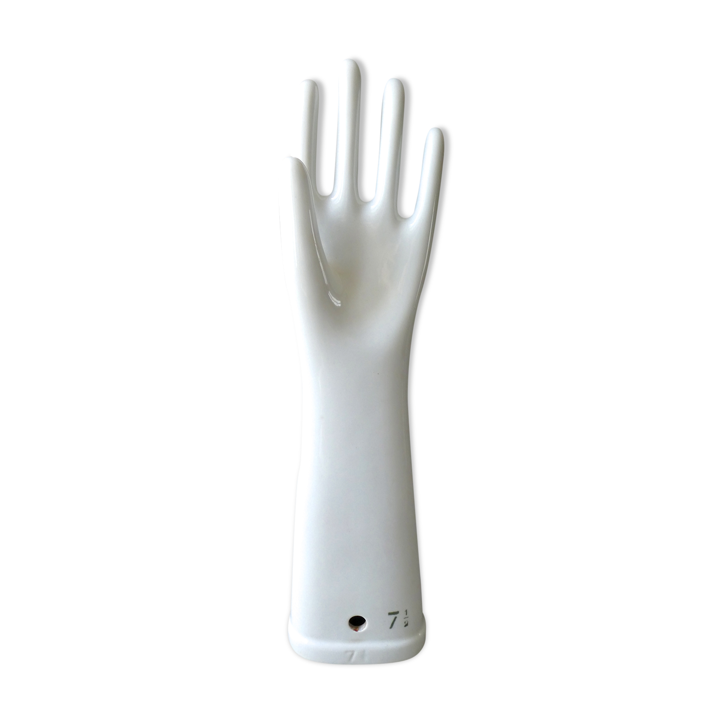 Hand glove white ceramic mold
