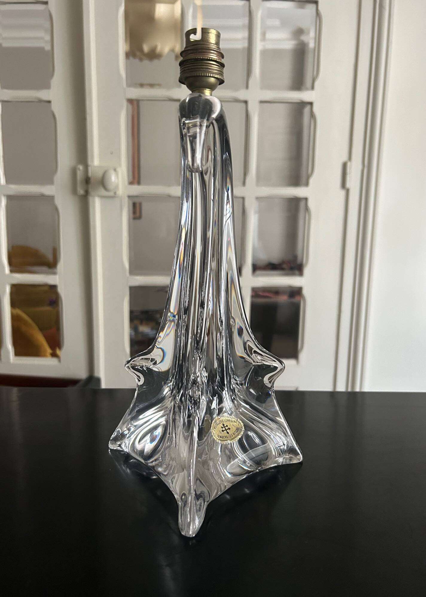 Lampe de table en cristal années 50