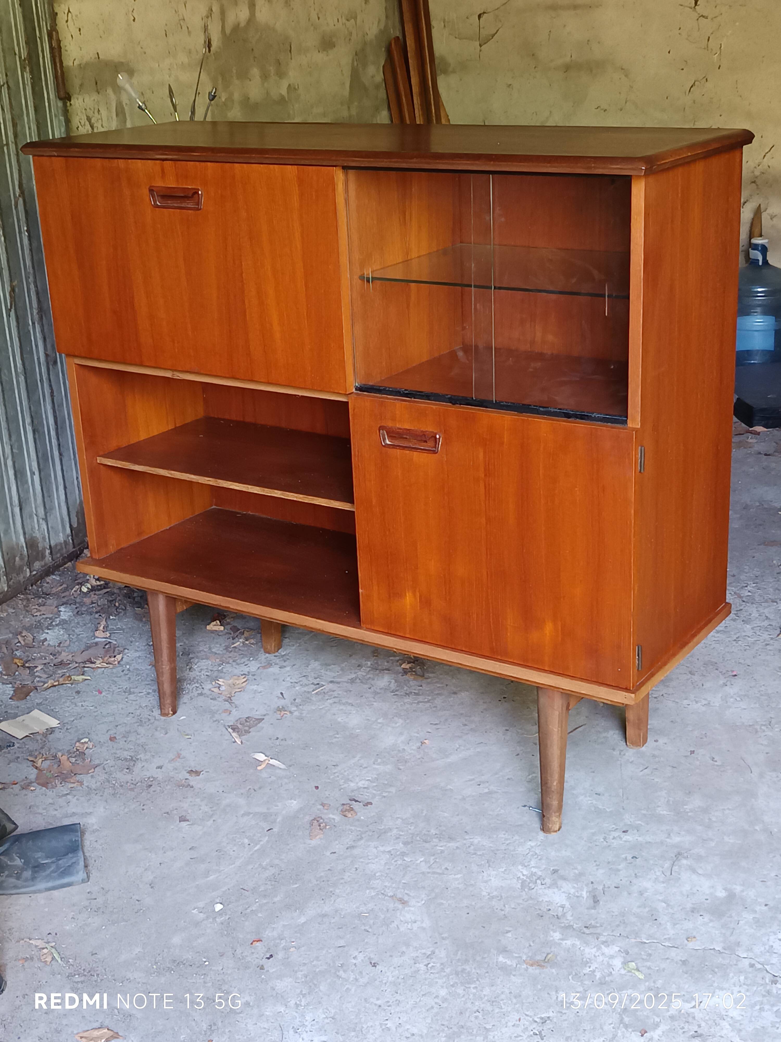 1960s Scandinavian display cabinet