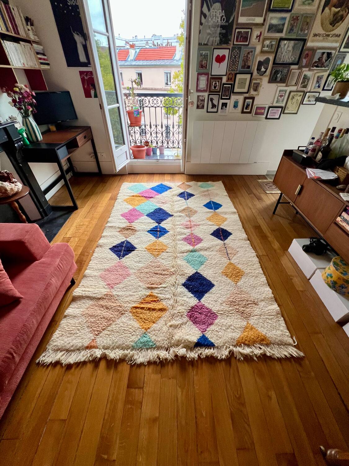 Berber handmade rug Beni Ouarain 100% wool