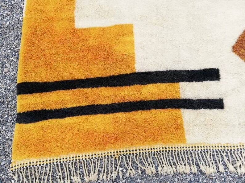 Tapis beni mrirt en laine pure fait main taille 150 x 250