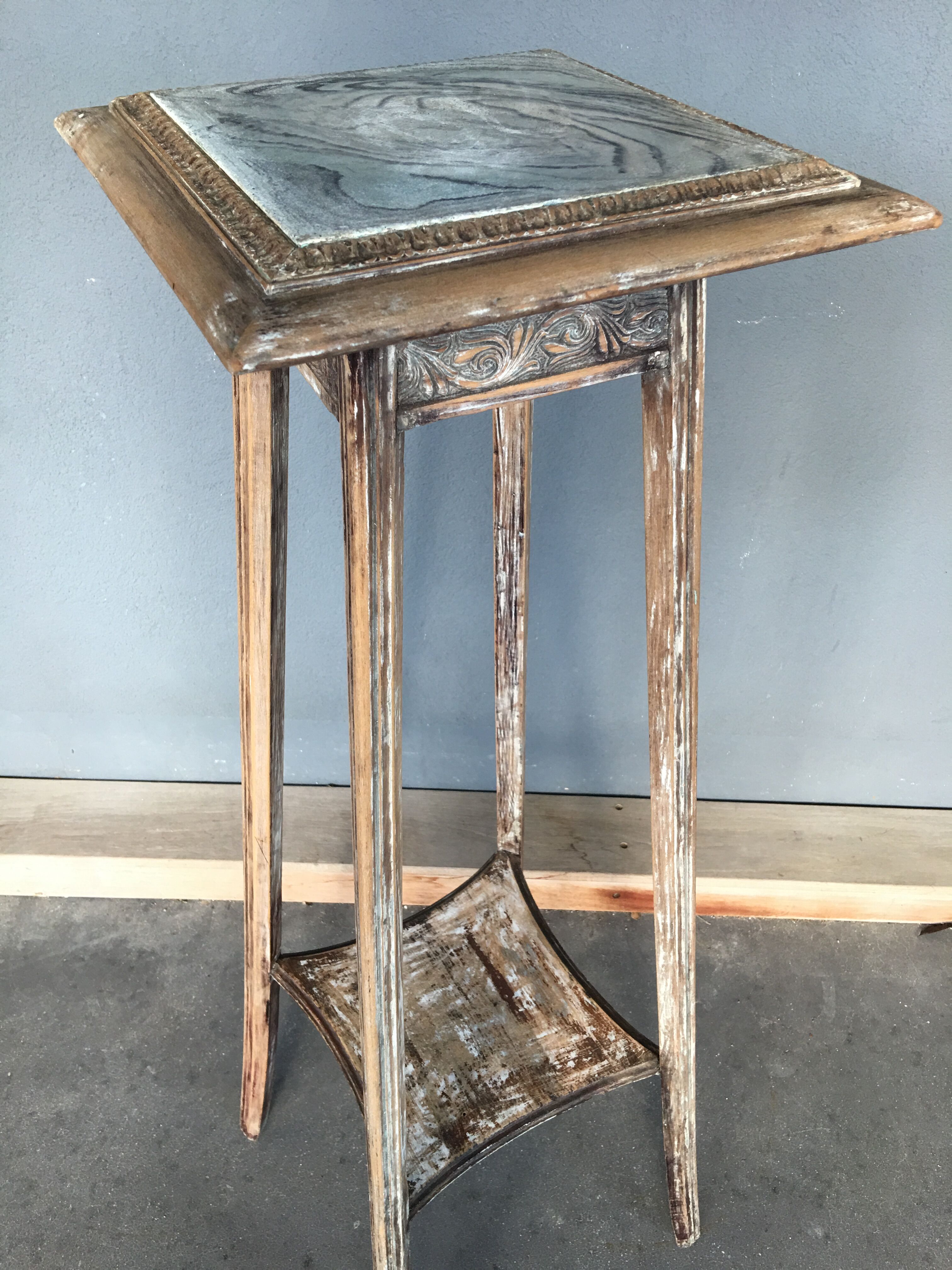 Wood and ceramic side table, 1930