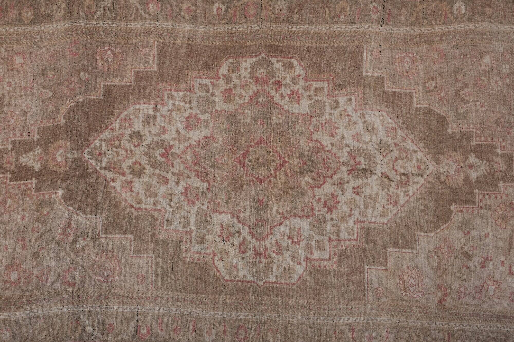 Vintage Turkish handmade rug 203x358 cm
