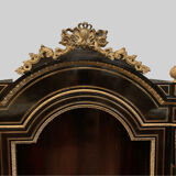 Vitrine d'apparat Napoléon III en bois noir et bronze ciselé doré XIX siècle