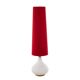 1960s Mid-Century Floor Lamp with Red Fabric Pagode Shade