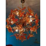 Italian Handmade Butterfly Sputnik Murano Style Glass Chandelier