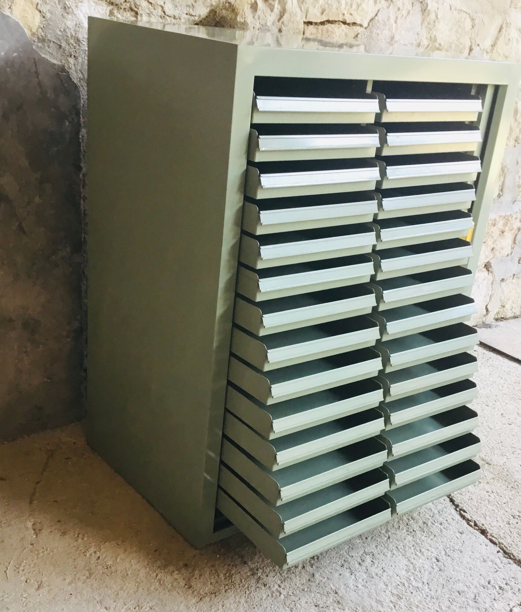 Storage furniture with 28 drawers from Obbo industrial design - 1950