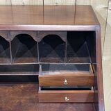 Bureau dos d'âne anglais de style Georgien datant du XIXème siècle en acajou et chêne