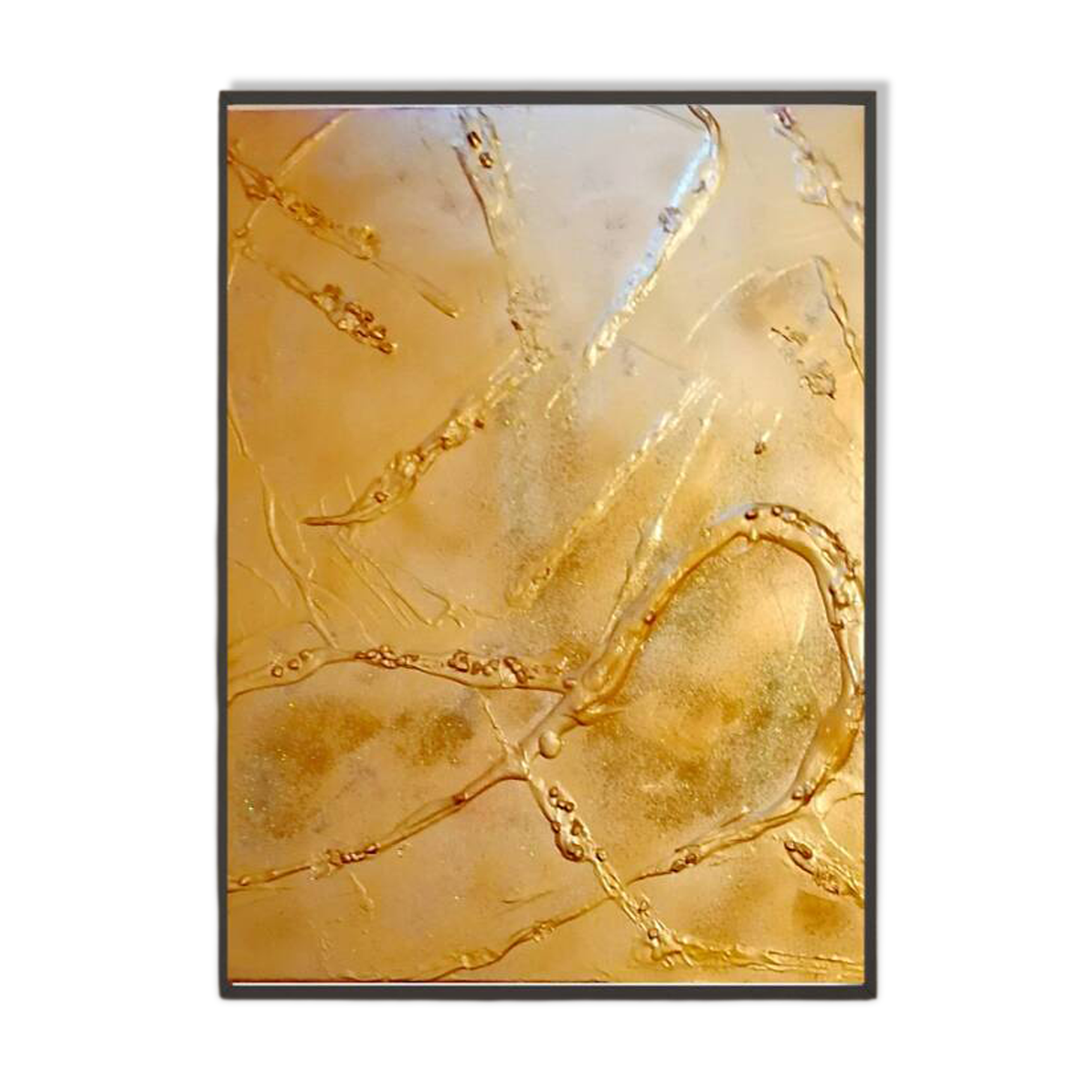 GOLD LOLLIPOP - J.VENDÔME - Unique contemporary abstract painting