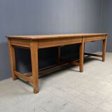 Large antique drapery fabric table