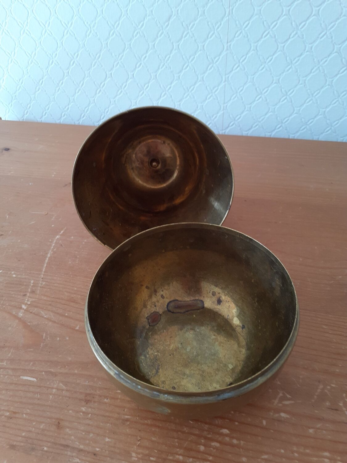 Pear brass candy box