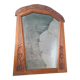 Large antique Art Deco mirror, retro vintage decoration.