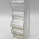 Vase in thick glass with frosted effect stamped by claus josef riedel