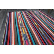 1970s Vintage Turkish Oushak Handmade Wool Cotton Purple Area Rug 137x218