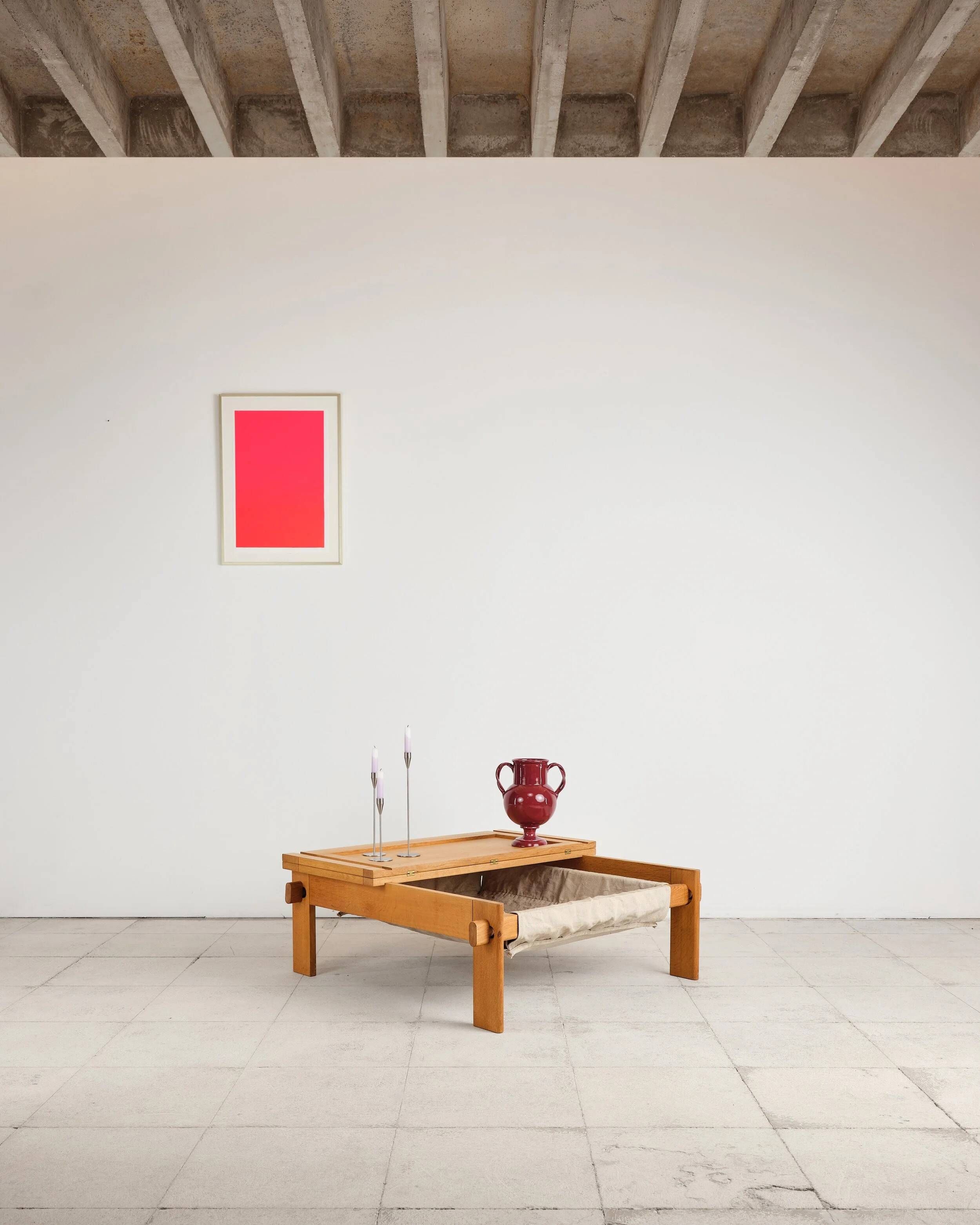 Large brutalist coffee table by Tage Poulsen, Denmark, 1960s.