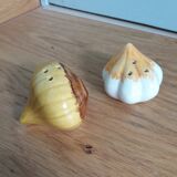 Pepper salt shaker shaped garlic and onion