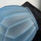 Art Deco vase in frosted blue glass