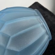 Art Deco vase in frosted blue glass